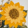 Saro Lifestyle Bright Felt Applique Sunflower Pillow Cover, 18"x18", Multicolored - 3 of 4