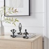 Danya B. Dark Brown Cast Iron Female Peaceful Yoga Figures Decorative Metal Tabletop Sculptures Set of 3 Poses - 3 of 4