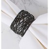 Design Imports Bird Nest Black Napkin Ring Set/4 - 4 of 4
