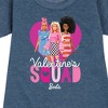 Girls' - Barbie - Valentine's Squad Graphic Short Sleeve Fleece Dress - 2 of 4