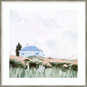 25" x 25" House on a Hill II by Emma Scarvey - Amanti Art: Wood Frame, Botanical Lithograph - 1 of 4