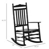 Traditional Wooden High-Back Rocking Chair for Porch, Indoor/Outdoor - 3 of 4