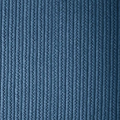 Federal Blue Oval Braided Wool Blend Rug, 2' x 3'