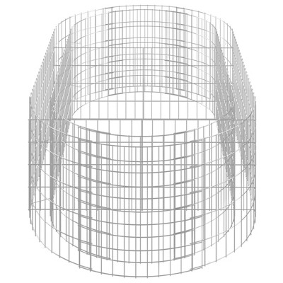 Silver Galvanized Iron Arched Gabion Basket Garden Barrier