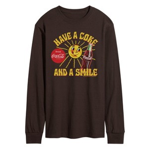 Men's - Coca-cola - Have A Coke And A Smile Long Sleeve Graphic T-Shirt - 1 of 2