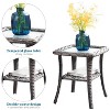 Ovios Tampa 6pc Wicker Outdoor Patio Furniture Conversation Sofa Set with Swivel Chairs and Cushions - 3 of 4