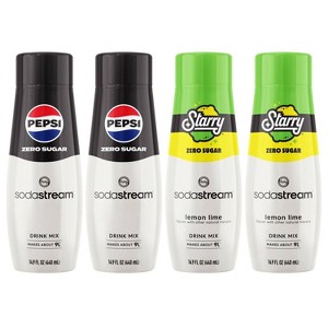 SodaStream Pepsi Starry Zero Sugar Beverage Mix Variety Pack Drink Mix 14.9 fl oz/4pk - 1 of 4