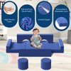 13pcs Kids Play Couch, Modular Kids Play Sofa, Children Convertible Foam Sofa, Convertible Foam And Floor Cushion For Playroom Bedroom Living Rooms - 3 of 4