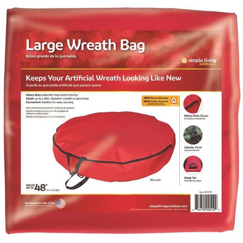 Northlight 48 Premium Red Christmas Wreath Storage Bag : Target