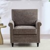 Mjkone Chenille Fabric Modern 3-Seater Sofa Couch/Loveseat Sofa/Single Sofa Armchair  with Rivet Design,Living Room Sofa - 2 of 4