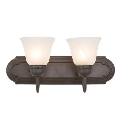 Yosemite Home Decor 4992-2DB 2-Light Bathroom Vanity, Dark Brown