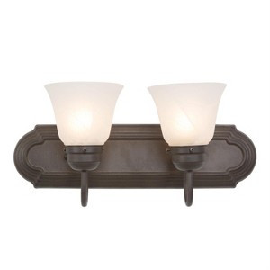 Yosemite Home Decor 4992-2DB 2-Light Bathroom Vanity, Dark Brown - 1 of 4