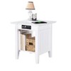 AFI Furnishings Nantucket End Table with Charging Station in White - 4 of 4