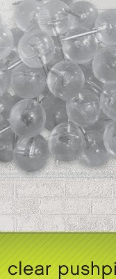 clear push pins bundle