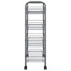 vidaXL 4-Tier Kitchen Trolley Gray 18.1 in.x10.2 in.x33.5 in. Iron - 4 of 4