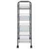 vidaXL 4-Tier Kitchen Trolley Gray 18.1 in.x10.2 in.x33.5 in. Iron - image 4 of 4