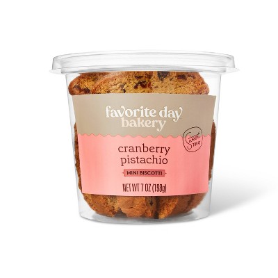 Cranberry Pistachio Mini Biscotti - 7oz - Favorite Day™