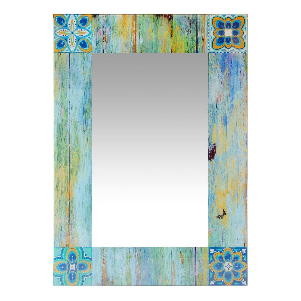 Infinity Instruments Shabby Chic Country Mosaic Rectangle Wall Mirror - 19.75W x 27.5H in.