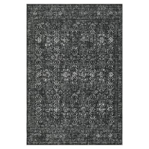 Washable Vintage Foral Rug Non Slip Low Pile Rug Soft Retro Throw Floor Cover Foldable Indoor Carpet for Living Room Bedroom Playroom Nursery - 1 of 4