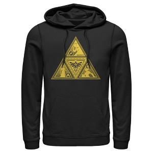 Men's Nintendo Legend of Zelda Triforce Silhouette Pull Over Hoodie - 1 of 3