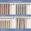 Awesome Home  Chenille Blackout Back Tab Curtains Pair, 52"X96" , Light Brown - 2 of 4