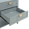 TIRAMISUBEST 2-Drawer American Style End Table: A Sturdy and Elegant Storage Solution for Your Bedroom and Study - 3 of 4