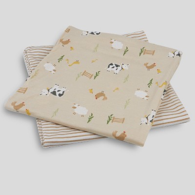 Milkberry Silky Soft 2 Pack Muslin Swaddle Blanket 100% Rayon of Bamboo Blankets for Girls & Boys