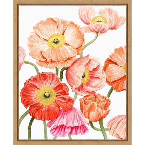 Amanti Art Bright Poppies I by Grace Popp Canvas Wall Art Print Framed 16 x 20-in. - image 1 of 4