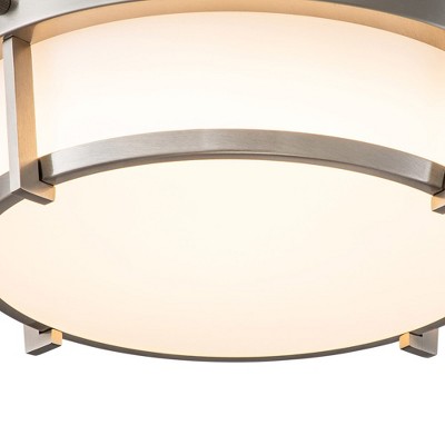 13-inch Brushed Nickel LED Flush Mount with Acrylic Shade