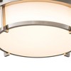 C Cattleya 13 in. Brushed Nickel Dimmable 20W LED Flush Mount with Acrylic Shade - 4 of 4