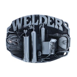 CTM Men's Silver Trade Welder Belt Buckle - 1 of 4