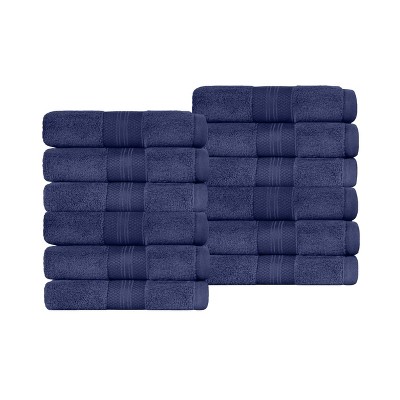Luxury Cotton Heavyweight Solid Plush Towel Set by Blue Nile Mills