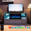 AMERLIFE 68" High Gloss Fireplace TV Stand with 40" Fireplace with LED Lights for TVs up to 78" - 4 of 4