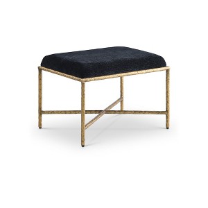 Meridian Furniture,Valley Chenille Fabric Bench - 1 of 4