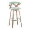 Set of 2 Gardenia Barstools White Wash/Seafoam Green: Fixed Height, Padded Swivel Seat - LumiSource - image 2 of 4