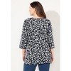 Catherines Petite Suprema 3/4 Sleeve V-Neck Tee - 3 of 4