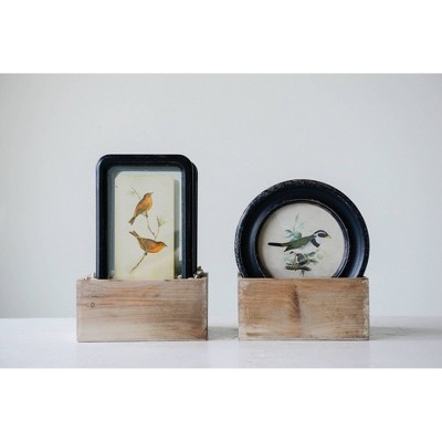 7" x 11" (Set of 6) Designs Framed Wood Decorative Floating Bird Art - 3R Studios