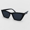 Women's Cat Eye Plastic Silhouette Sunglasses - Wild Fable™ Black - image 2 of 2