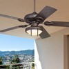 52" Casa Vieja Orb Rustic Indoor Outdoor Ceiling Fan with LED Light Kit Oil Rubbed Bronze Caged Frosted Glass Wet Rated for Patio Exterior House Porch - 2 of 4