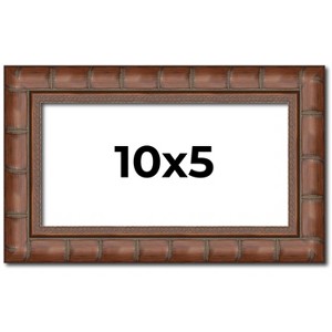 PosterPalooza | 10x5 Modern Bamboo Picture Frame, UV Acrylic, 5 Finishes - 1 of 4