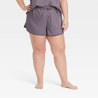 Women's Luxury Collection Shadow Striped Satin Pajama Shorts - Auden™