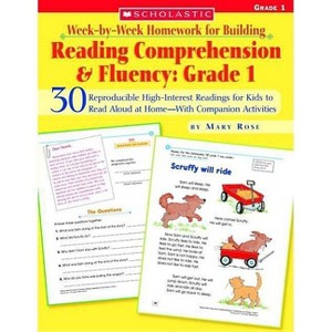 Week-By-Week Homework for Building Reading Comprehension & Fluency: Grade 1 - (Week-By-Week Homework for Building Reading Comprehension and) - 1 of 1