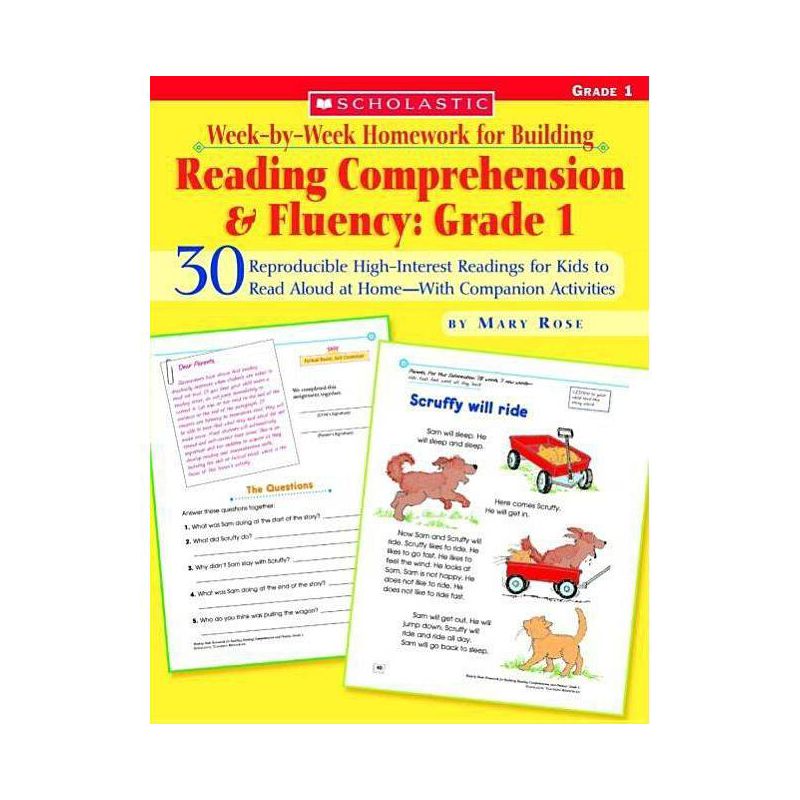 Week-By-Week Homework for Building Reading Comprehension & Fluency: Grade 1 - (Week-By-Week Homework for Building Reading Comprehension and), 1 of 2