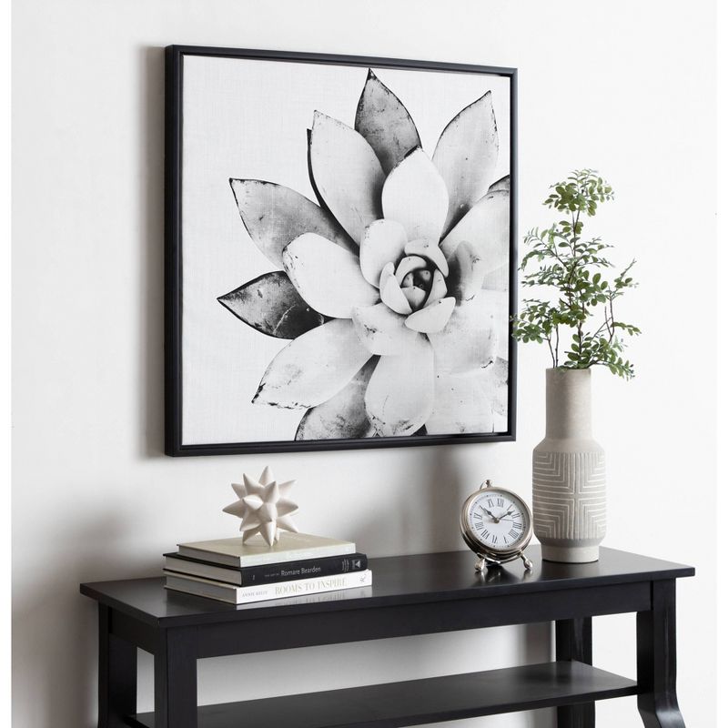 30&#34; x 30&#34; Sylvie Succulent Framed Canvas by Simon Te Tai Black - Kate and Laurel, 6 of 8