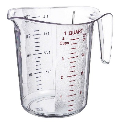 Update International 1 Quart Plastic Measuring Cup (76598)