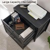 SinCiDo Farmhouse File Cabinet 2 Drawer w/Lock, Home Office Lateral Filing Cabinet Compatible Legal Letter A4 F4 Size Documents - 4 of 4