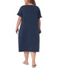 Agnes Orinda Women's Plus Size Ruffle Short Sleeve Scoop Neck Soft with Pockets Nightgowns - image 4 of 4