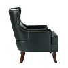Gonzalo Mid-century Modern Vegan Leather ergonomic Accent Armchair | ARTFUL LIVING DESIGN - 4 of 4