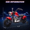 Youth Electric Motorcycle, 36V 350W Brushless Off-Road with 16.5mph, Music Player, Spring Suspension, LED Lights and Leather Seat - 2 of 4