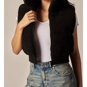 Women's Cool- Cropped faux-shearling Vest - Upmost - 1 of 2